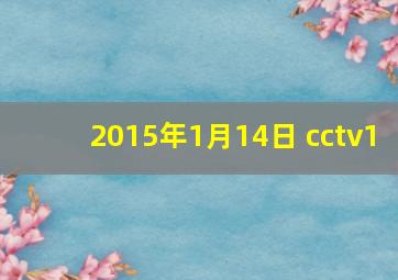 2015年1月14日 cctv1